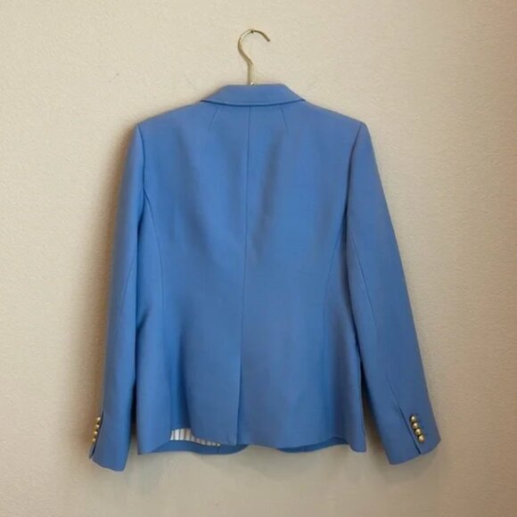 J. Crew 1035 Rhodes Italian Wool Baby Light Blue Blazer Jacket Size 10T - Picture 9 of 14